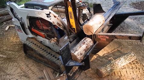 log splitter bobcat skid steer|log screw splitter bobcat attachment.